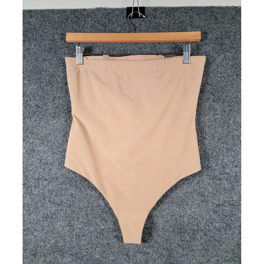 HoneyLove SuperPower Thong Size 1X Beige Sculptwear Panty Shapewear Stretchy